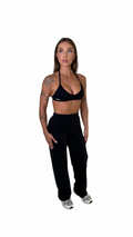Black yoga pants - regular length
